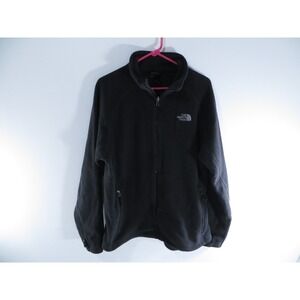 The North Face Mens Full Zip Black Fleece Long Sleeve Jacket Size Large